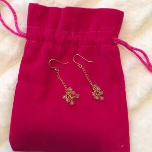 Crystal balls drop earrings